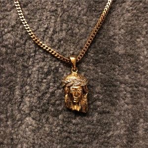 Gold Plated Jesus Piece